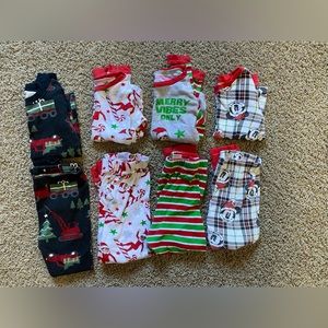 Boys Christmas Pajama Lot 5/6